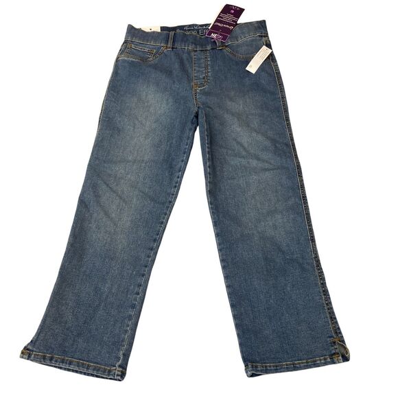 Gloria Vanderbilt Jeans Womens 6 Blue Denim Shape Effect Stretch High Rise Capri - Picture 2 of 13